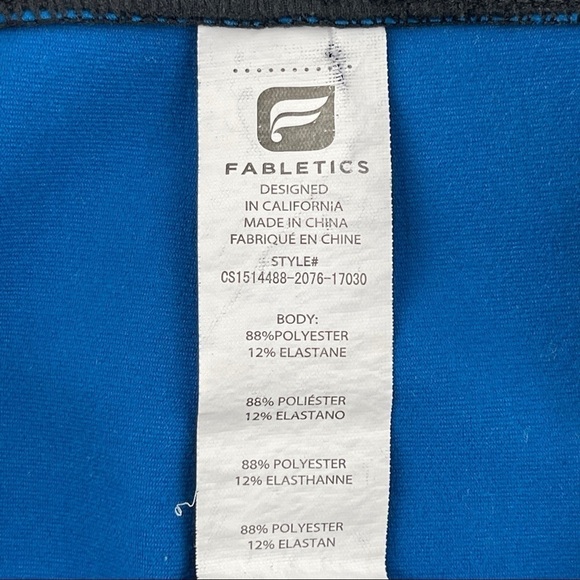 Fabletics Crop Leggings Womens Small Blue Ombre Space Pattern - Picture 2 of 10